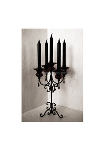 Candelabros de hierro de inspiración vintage Shabby chic con brazos de estilo barroco para interiores de casas románticas o decoración nupcial - Product Image 6