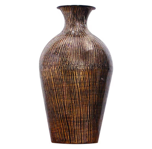 Table <b>Top</b> Decoration Copper Antique Iron Home Decorative Metal Flower Vase Pot for Living Room and Home Decoration - Product Image 3