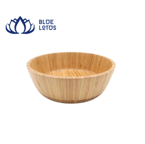 Ensemble de 3 bols en bambou Blue Lotus, finition miroir, design traditionnel, écologique, durable, réutilisable, passe au lave-vaisselle, idéal pour la restauration - Product Image 1
