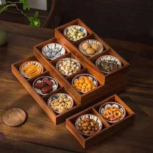 Handmade Round Collapsible Wooden Fruit Bowl Foldable Nut Snack Serving Basket Creative Desktop Wood Storage Case Unique Gift - Product Image 4