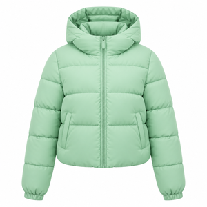 Vestes Courtes Matelassées Unies pour Femmes – Blousons Chauds d'Hiver Style Bomber à Prix Abordable - Product Image 3