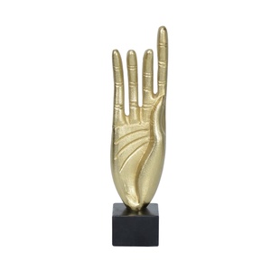 Premium Quality Jaffs Exports Aluminium Gold Plated Hand Figurine Modern Art Sculpture Eco-Friendly Tabletop <b>Ornament</b> Living - Product Image 1