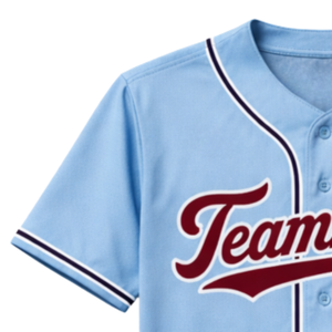 Maillot de baseball bleu clair personnalisé avec design boutonné, nom d'équipe et numéro de joueur personnalisés pour vêtements de sport et uniformes pour hommes - Product Image 4