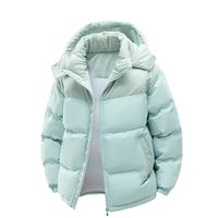 Blouson de moto d'hiver pour homme grande taille, imperméable, matelassé, col en laine, fermeture éclair, épais, décontracté, coupe ample, couleur unie