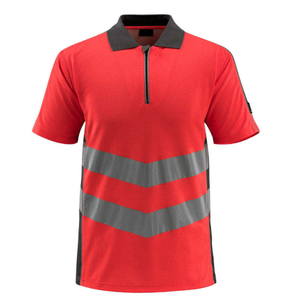 Chemise polo de sécurité réfléchissante à manches courtes pour hommes, haute visibilité, construction OEM, avec taille et couleur personnalisées - Product Image 4