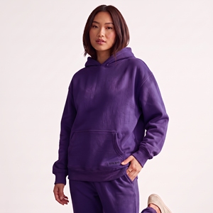 wholesale coffee chocolate <b>brown</b> hoodie women thick thermal <b>fleece</b> loose fit blank custom hoodie manufacturer garment supply top - Product Image 2
