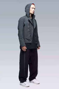 Veste technique imperméable pour homme 2026, coupe-vent tactique streetwear, style cyberpunk, avec fermeture éclair asymétrique et poches cargo, vêtement d'extérieur fonctionnel - Product Image 4