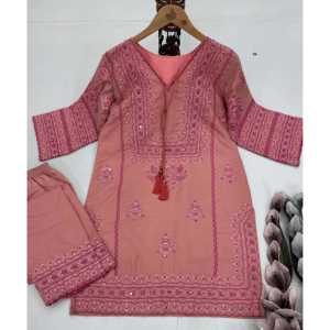 Designer Women's Party Wear Top & Bottom <b>Set</b> with Real <b>Mirror</b> Handwork - Product Image 5