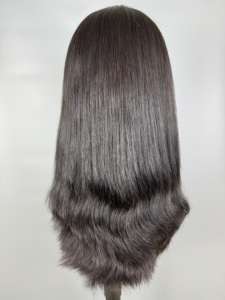 Vente en gros de cheveux vierges Remy de qualité vietnamienne perruque Lace Front avec des cheveux humains droits en os - Product Image 3