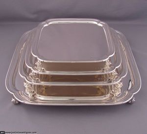 Bandeja de Servir Metálica Ecológica de Forma Cuadrada, Apta para Lavavajillas y Microondas, con Diseño de Frutas, para Servir Ensaladas y Alimentos - Product Image 1