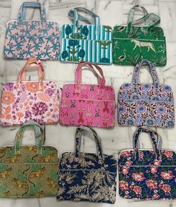 Sac fourre-tout matelassé en coton imprimé pour femme, style bohème, avec fermeture éclair, motif animalier et floral, fait main, pour usage quotidien, sac pour ordinateur portable - Product Image 4