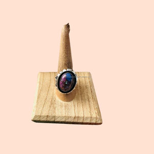 Anillo de diseño tibetano de plata sólida 925, sueño rosa, Dhalia, boda bohemia y regalo, anillo artesanal - Product Image 3