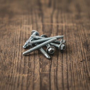 Vis de perçage métriques de qualité professionnelle, robustes, en acier au carbone, diamètre de la tête de 12 mm, tête à rondelle, galvanisées à chaud, marque PDC - Product Image 3