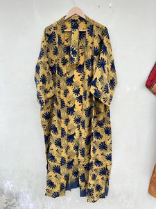 Kimono reciclado Vintage de seda Floral amarillo, regalo de aniversario para ella para las estaciones de verano, otoño y primavera - Product Image 5