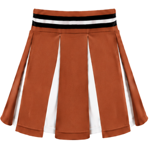 Rust Pleated Cheerleading <b>Skirt</b> <b>for</b> <b>Women</b> High Waist Athletic Team Uniform Dance Performance Training Competition Sportswear - Product Image 2