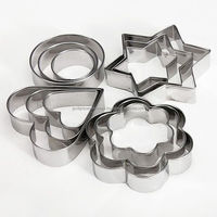 Juego de Cortadores de Galletas de Acero Inoxidable con Forma de Corazón y Flores Navideñas, 6 Piezas, Aptos para Lavavajillas, en Oferta