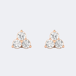 Pendientes de Oro de 10k con Diamantes Cultivados en Laboratorio, Corte Brillante Redondo, 0.50CTW, Certificados por IGI - Product Image 3