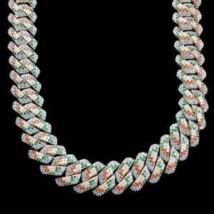 Collar de Eslabones Cubanos Estilo Hip Hop con Moissanita VVS, Personalizado, de Plata 925, con Incrustaciones de Diamantes, Joyería Fina para Hombre, Regalo para Fiesta - Product Image 1