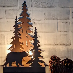 Trending Handmade Iron Sculpture Artistic Home Decoration for Contemporary Luxury ResidencesModern Abstract Aluminium Bear - Product Image 2
