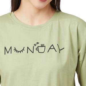 Camiseta de Algodón Extra Grande Personalizada para Mujer, Camiseta Informal de Manga Corta con Estampado Gráfico, Top Holgado de Verano, Venta al Por Mayor OEM - Product Image 4