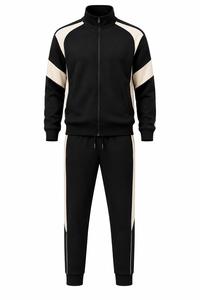 Ensemble de survêtements pour hommes de qualité supérieure, couleur unie, avec cordon de serrage, écologiques, respirants, en polaire, sportifs, pour l'entraînement, la course à pied - Product Image 2