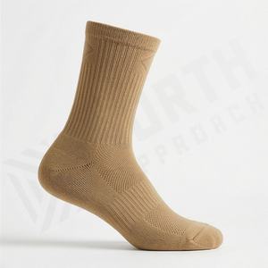 Men Sports <b>Socks</b> Crew Cushion Cotton Athletic Custom Breathable Moisture Wicking Running Gym Durable Customized Color Pairs - Product Image 3