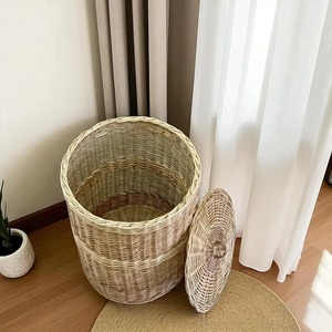 Lightweight durable rattan <b>basket</b> designed for nursery <b>storage</b> of diapers baby <b>toys</b> and soft accessories - Product Image 4