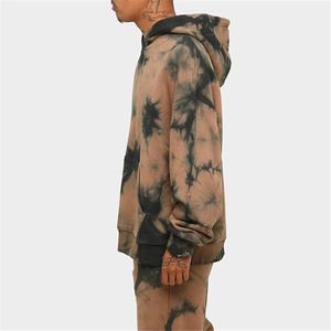 Custom Men Long Sleeve Heavweight Tie Dyed Loose Printed Street Wear <b>Running</b> Casual Sweatshirt <b>Hoodies</b> for Streetwear - Product Image 4