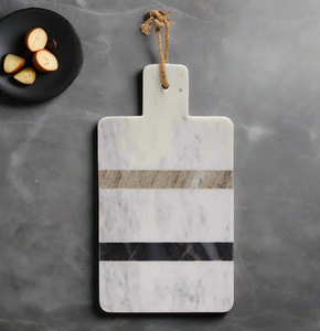 Planche à découper en laiton et marbre, planche à découper de qualité supérieure, planche à pâtisserie en marbre, planche à découper en marbre blanc pour fromage - Product Image 2
