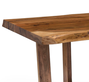 Table basse rectangulaire en bois de récupération durable, facile à assembler, style rustique, meubles de salon, utilisation pour salle à manger et entrée - Product Image 5