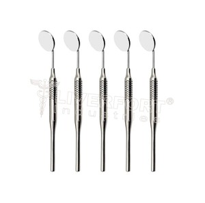 ชุดกระจกตรวจฟันแบบแมนนวลคุณภาพสูง LIVER FORT INDUSTRIES ผลิตจากเหล็กกล้าไร้สนิมเยอรมัน 5 ชิ้น สีเงินโครเมียม ได้รับการรับรองมาตรฐาน CE ระดับ II รับประกัน 1 ปี - Product Image 2