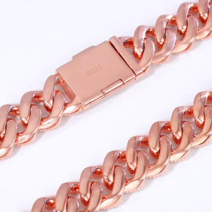 Artine Lab Diamond Luxury Rose Gold Cuban Link Hip Hop Chain Iced Out Moissanite <b>Statement</b> <b>Necklace</b> for Men Women IGI Certified - Product Image 2