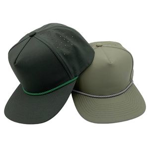 Casquettes de baseball sportives décontractées unisexes 2026 à 5 panneaux, imperméables, 100 % coton, vierges, personnalisables avec logo, style camionneur, à fermeture snapback, avec cordon - Product Image 1