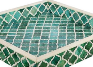 Plateau de service Art Déco en os incrusté fait main de qualité supérieure, ustensile de cuisine, décoration de table pour la maison, l'hôtel et le restaurant, articles très demandés - Product Image 2