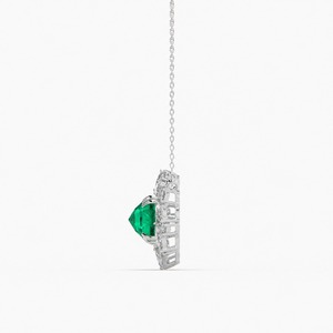 Collier pendentif en moissanite en forme de feuille, taille brillante, sertissage griffe, cadeau de mariage pour femme, bijoux de style romantique et luxueux, plaqué or - Product Image 3