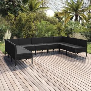 Ensemble de salon de jardin noir - Product Image 1