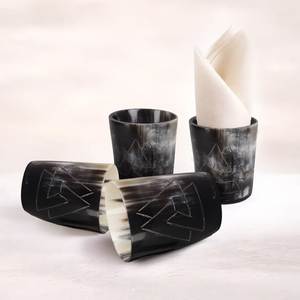 Juego de Vasos de Vidrio Hechos a Mano de Estilo Americano Vintage, 2 Piezas, Tono Marrón Natural, Diseño Rústico, Pulido Espejo, No Tóxico, Apto para Lavavajillas - Product Image 1