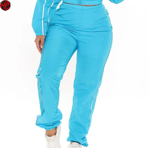 Ensemble jogging coupe-vent 2 pièces Hexaplus Industries pour femme, bleu, polyester/nylon, vêtements de sport d'été, séchage rapide, respirant, grande taille - Product Image 2