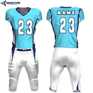 Uniforme de football américain en tissu Spandex/Polyester antibactérien à manches courtes, protection UV UPF 50+, évacuation de l'humidité - Product Image 4