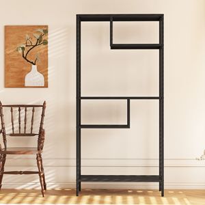 Scaffale Moderno a 4 Scomparti con Gambe in Metallo, Espositore per Libri, Organizzatore per Soggiorno - Product Image 6