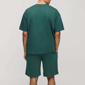 Conjunto de Pantalones Cortos Deportivos de Verano de Poliéster/Algodón con Estampado en Relieve para Hombre, Venta al Por Mayor - Product Image 3