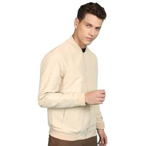 Wholesale Men's Nylon Satin Hip Hop Bomber Jacket Spring Stand Collar Zipper Closure OEM Service Available Plain Design <b>Winter</b> - Product Image 3