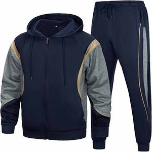 Ensemble de survêtement streetwear éco-responsable pour homme, comprenant un sweat à capuche zippé en polaire orné de strass et un pantalon de survêtement, effet délavé à l'acide, uploadé par Dress Sports - Product Image 1