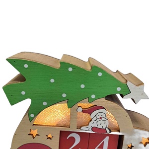 Top Vente Lumière LED Bonhomme De Neige En Bois Décoration De Voiture Joyeux Noël Fournitures De Vacances - Product Image 3