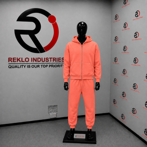 Conjunto Deportivo Personalizado Color Rosa Coral para Hombre, Sudadera con Cremallera Completa y Pantalones Jogger, Ropa Deportiva Informal para Gimnasio, Entrenamiento, Ropa Urbana, Venta al Por Mayor - Product Image 3