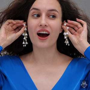 PRAO Twinkling Garden Pearl Pendientes Colgantes Estilo - Product Image 4