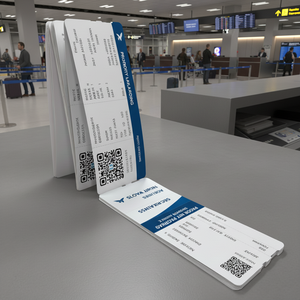 Pegatinas de equipaje rectangulares térmicas directas duraderas y autoadhesivas para aerolíneas - Product Image 6