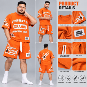 ชุดเสื้อยืดโอเวอร์ไซส์และกางเกงขาสั้นสำหรับผู้ชาย ลายกราฟิกสตรีทแวร์แบบกำหนดเอง ชุดลำลองฤดูร้อน 2 ชิ้น ขายส่งจากผู้ผลิต - Product Image 6