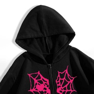 Custom Logo Puff Print Heavy Weight Thick <b>Zip</b> <b>up</b> Hoodies 100% Cotton Streetwear Men's Oversized Hoodie OEM Service - Product Image 4