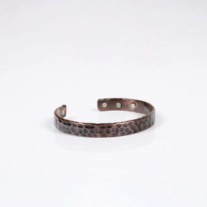 Hammered Geometric Cuff Bracelet Antique <b>Copper</b> Plated Vintage Unisex Jewelry <b>Copper</b> Alloy <b>Bangles</b> healing wristwear metal jewel - Product Image 4